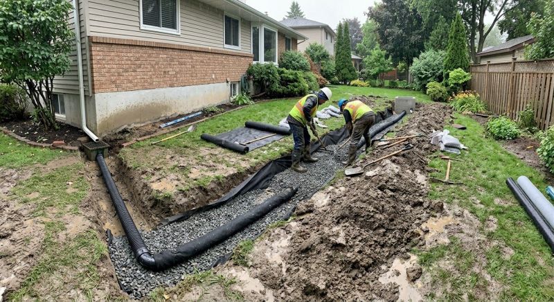 Hillside Drainage Installation in Tuscaloosa, AL